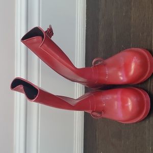 Valentino red rain boots